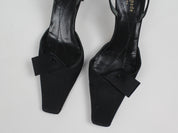 90s Black Kitten Heels (8 US)