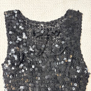 Knit Sequin Tie-Back Tank (S)
