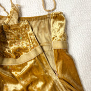 Beaded Velvet Babydoll Tank Top (S)