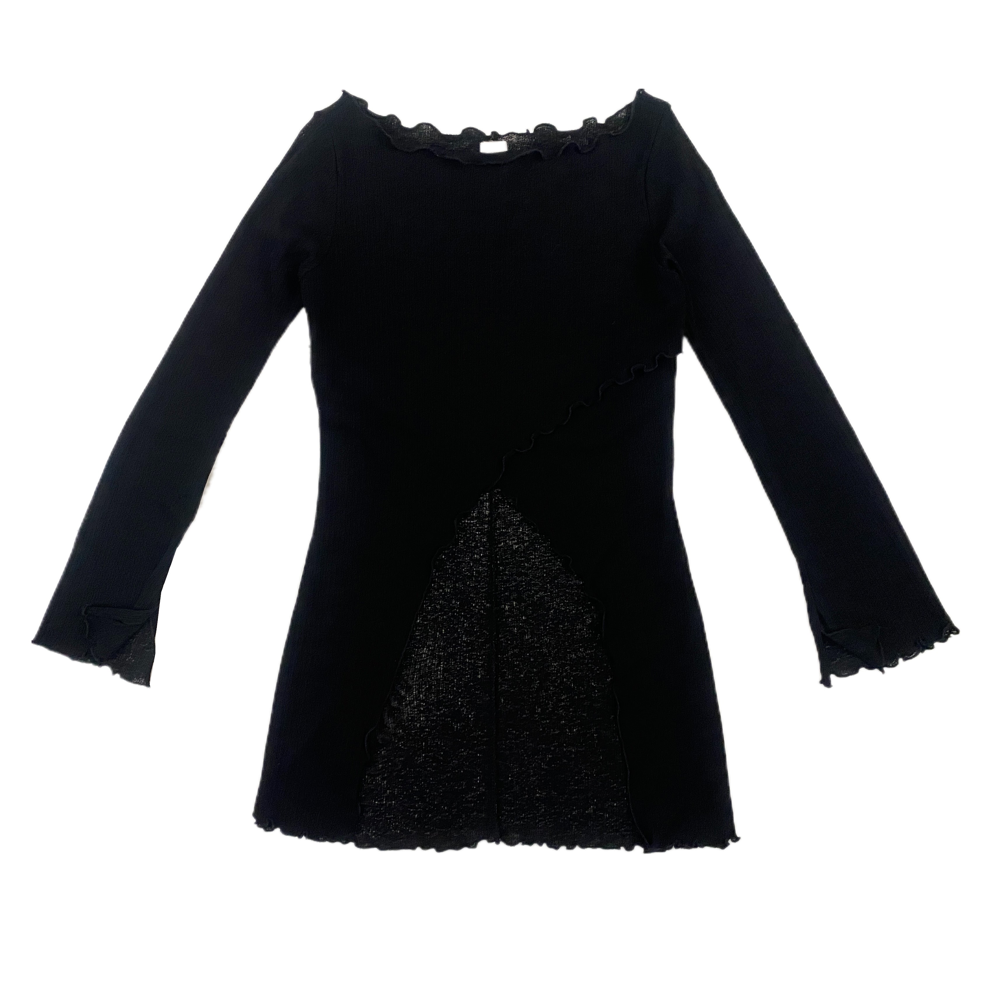 Noir Split Front Mesh Top (S/M)