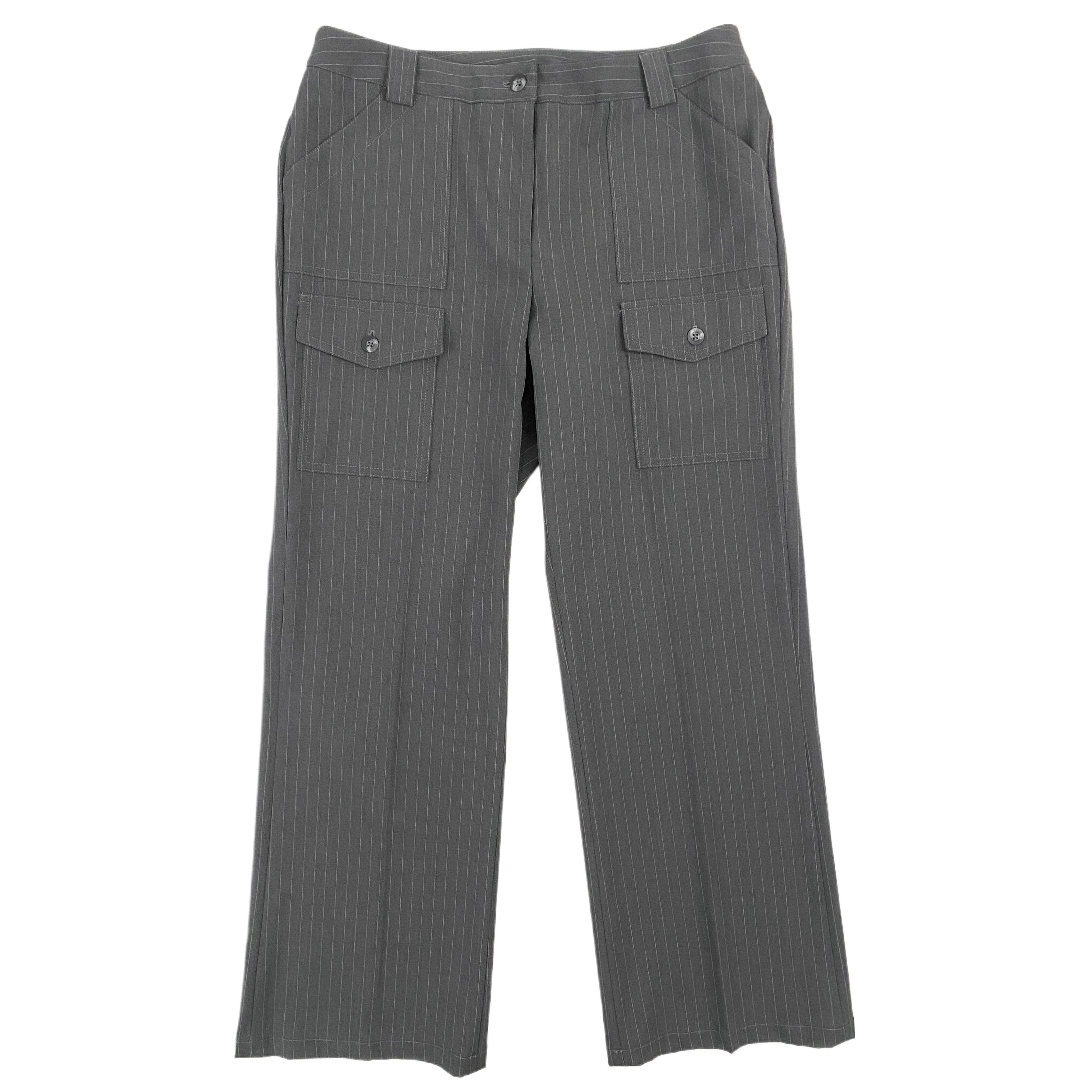 Gray Pinstripe Cargo Trouser (M)