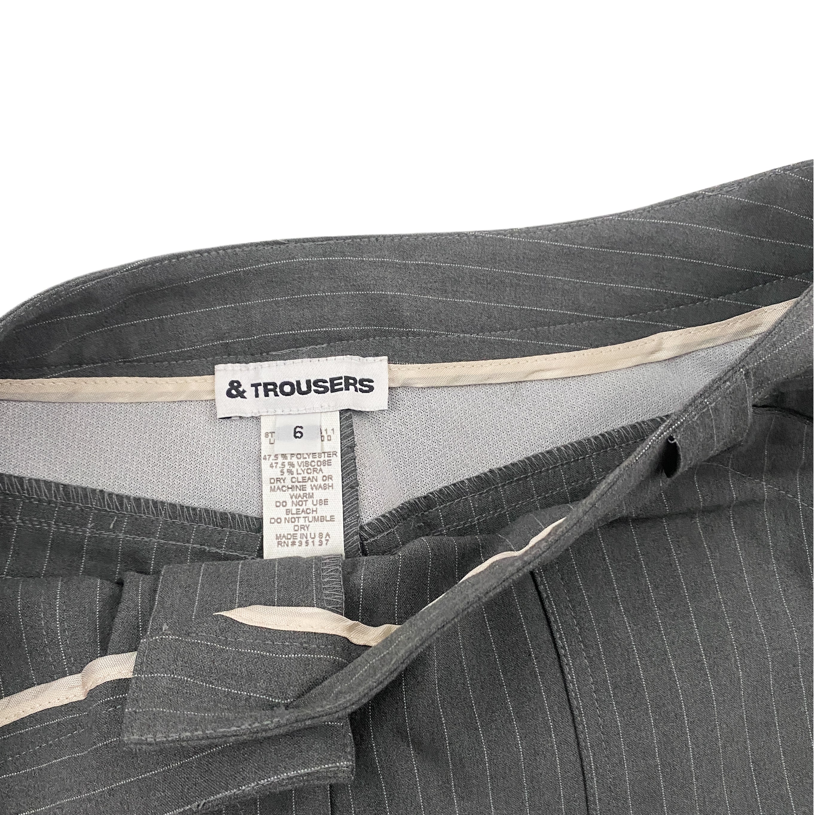 Gray Pinstripe Cargo Trouser (M)