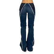 Parasuco 2000s Low Rise Laced Flare Jeans + Camo (S)