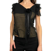 Darling Polka Dot Mesh Top (M)