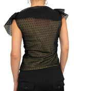 Darling Polka Dot Mesh Top (M)