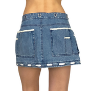 Diesel Denim Utility Laced Mini Wrap Skirt (S)