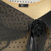 Darling Polka Dot Mesh Top (M)