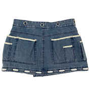 Diesel Denim Utility Laced Mini Wrap Skirt (S)