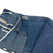 Diesel Denim Utility Laced Mini Wrap Skirt (S)