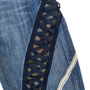 Parasuco 2000s Low Rise Laced Flare Jeans + Camo (S)