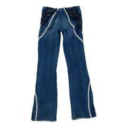 Parasuco 2000s Low Rise Laced Flare Jeans + Camo (S)