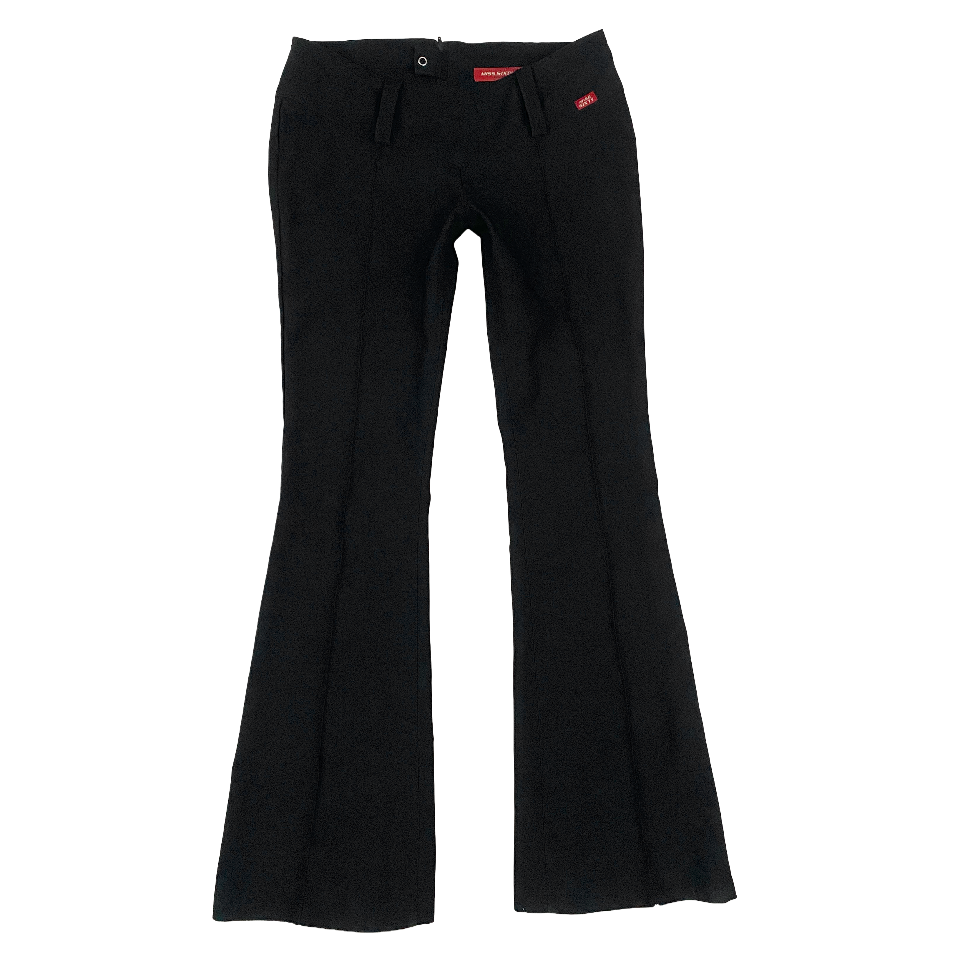 Miss Sixty 2000s Black Nixie Low Rise Flare Trouser Pants (S)
