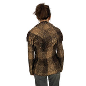 Fringe Wool Sweater Jacket (M)