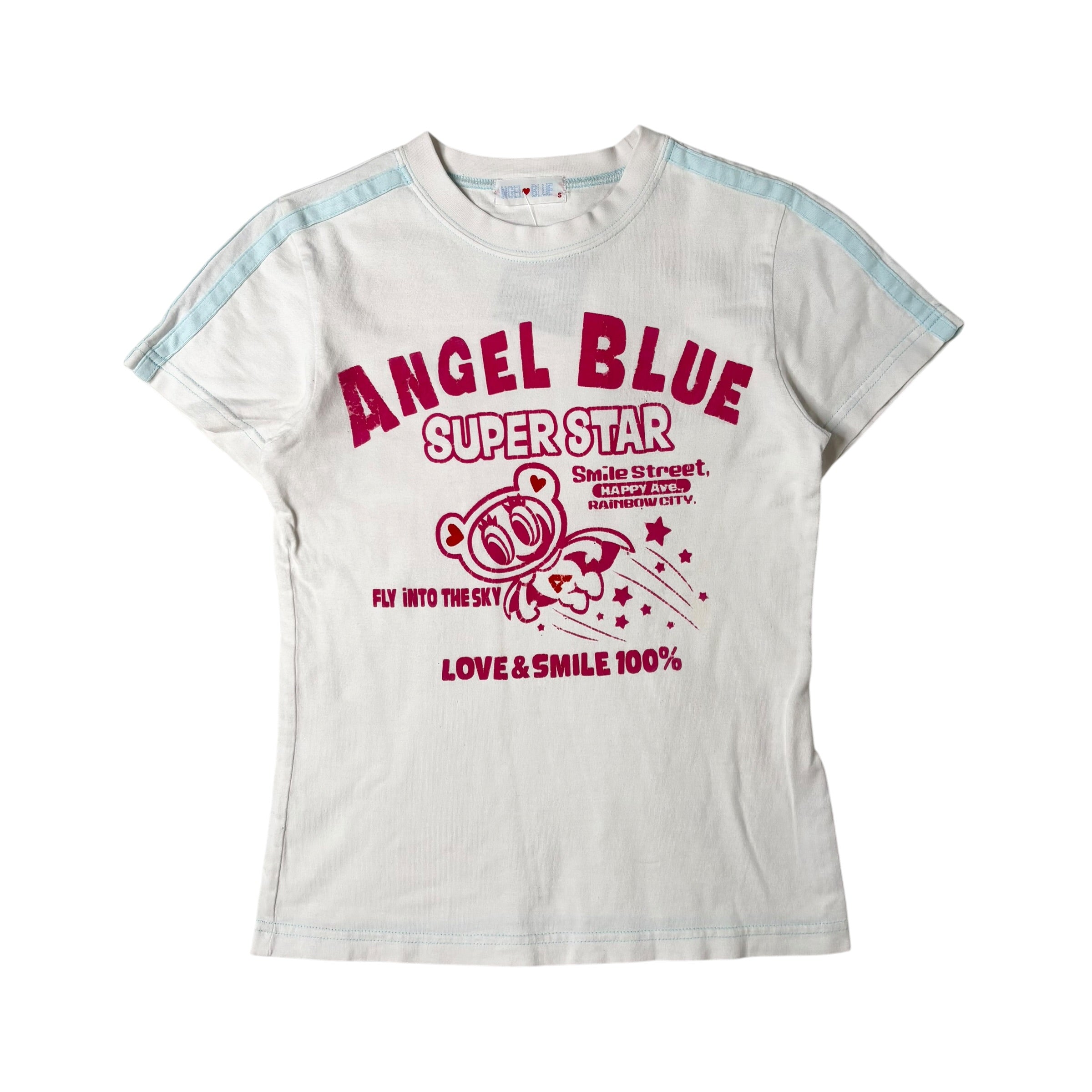 Angel Blue Graphic Baby Tee (S)