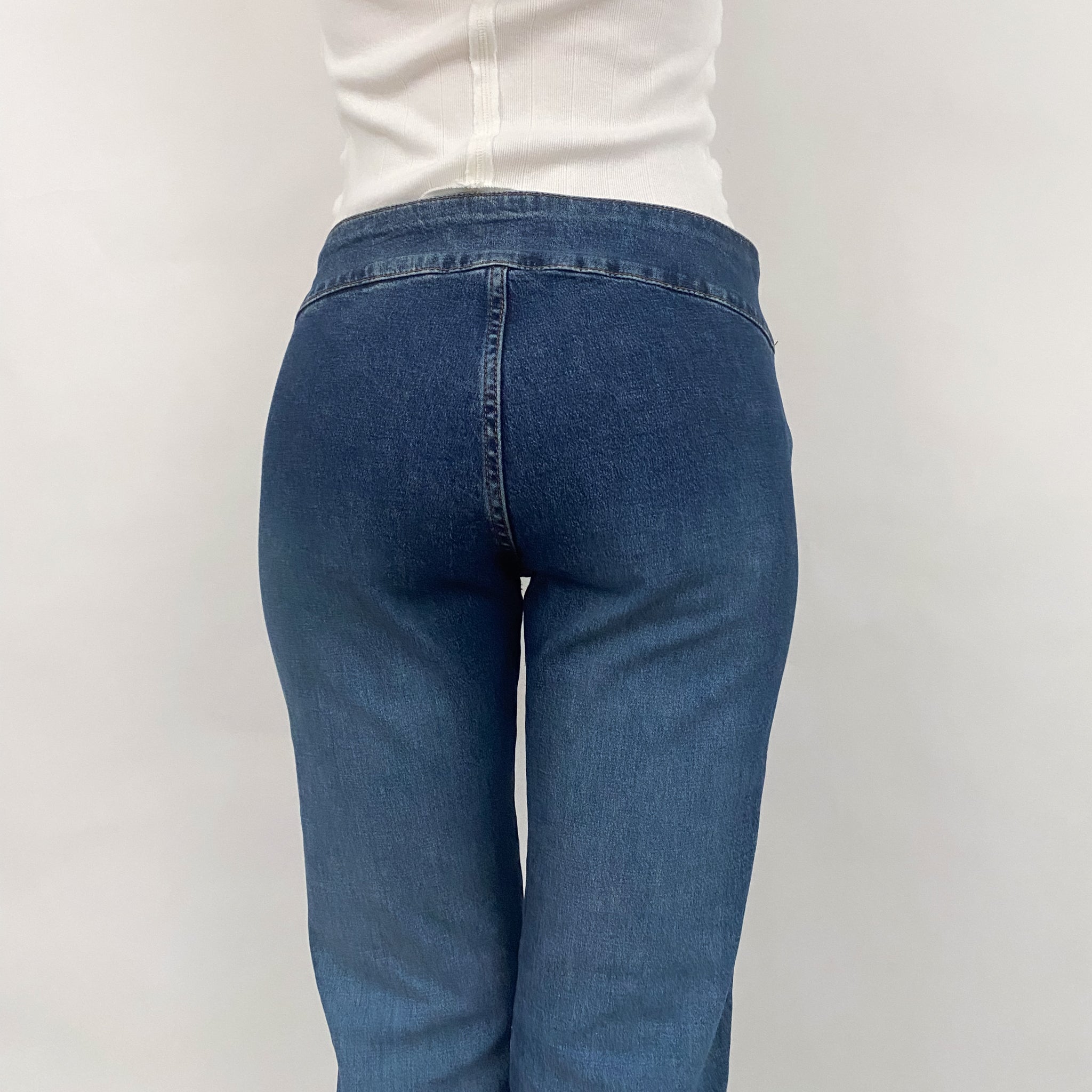 Y2K Buckle Belt Jeans - Small