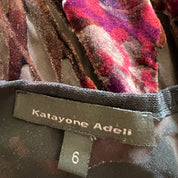 Katayone Adeli Sheer Floral Dress (S)