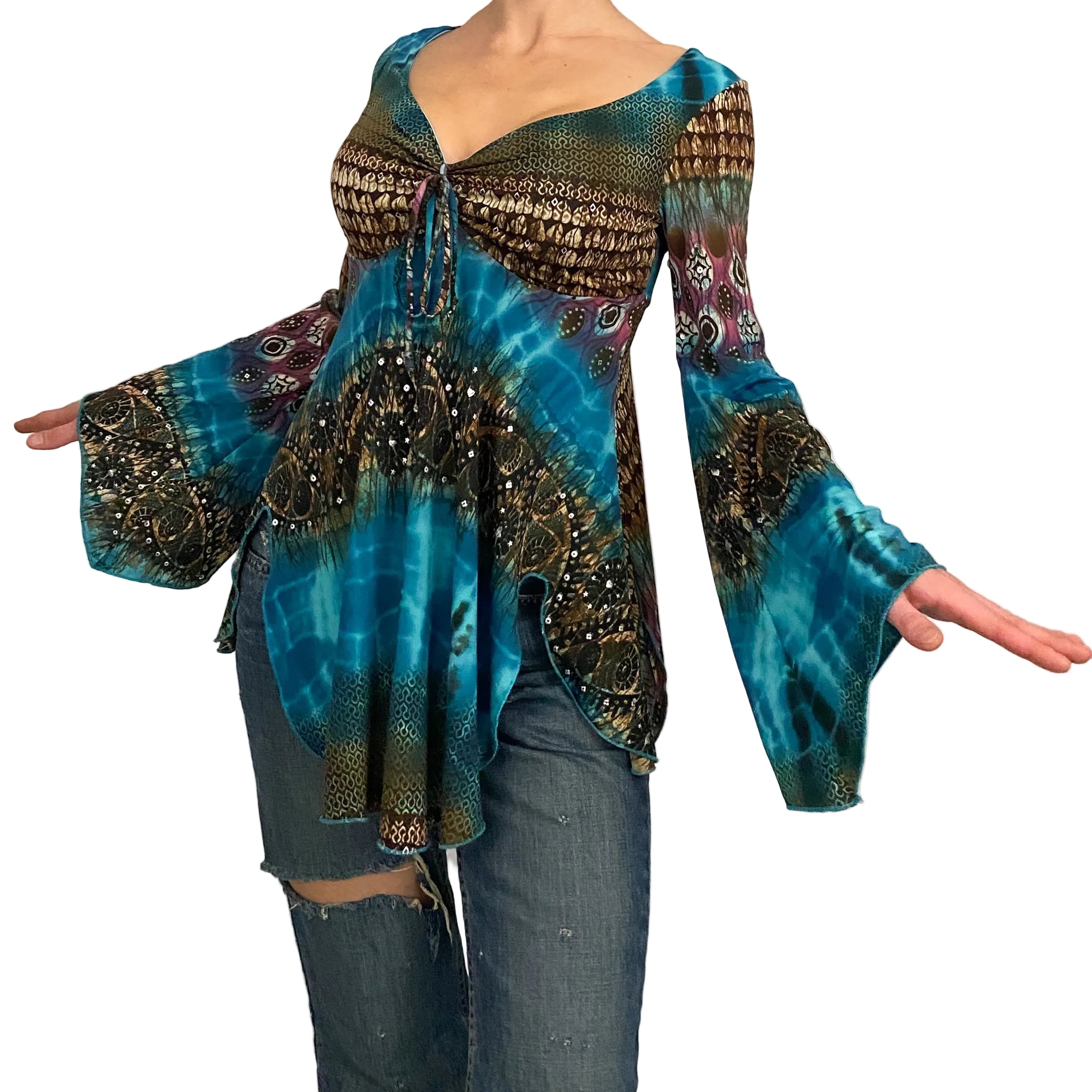 2000's Whimsy Boho Top (M)