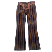 Hale Bob Low Rise Corduroy Striped Boho Flares (S)