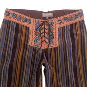 Hale Bob Low Rise Corduroy Striped Boho Flares (S)