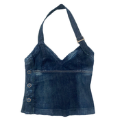 Miss Sixty 2000s Denim Halter Top (S)
