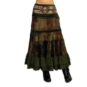 Burnout Velvet Maxi Skirt (S)