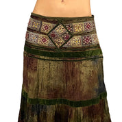 Burnout Velvet Maxi Skirt (S)