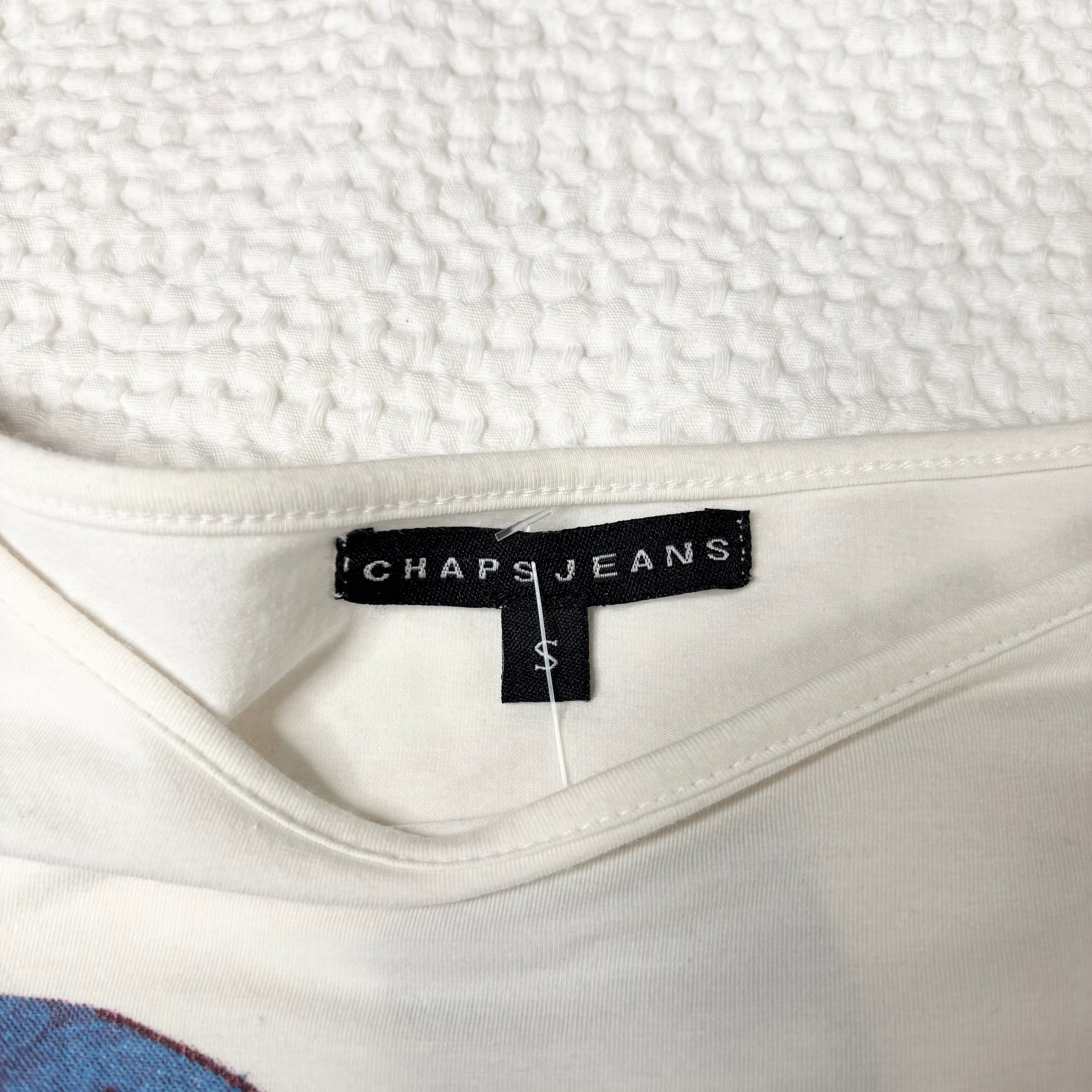 Chaps Jeans One Sleeve Graphic Top (S)