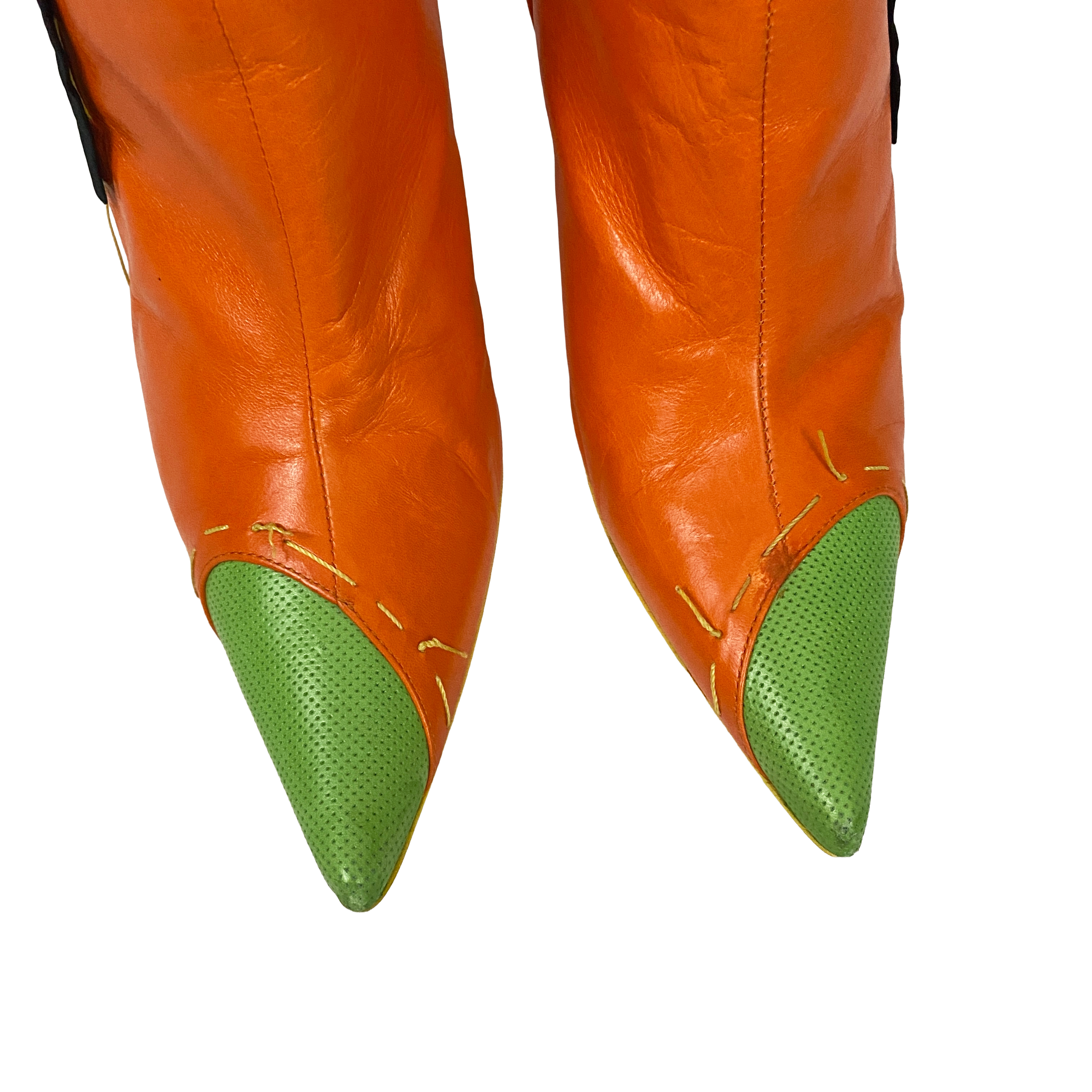 Giuseppe Zanotti Orange + Lime Leather Boots (7.5)