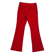 Cherry Red Velvety Flare Pants (S/M)