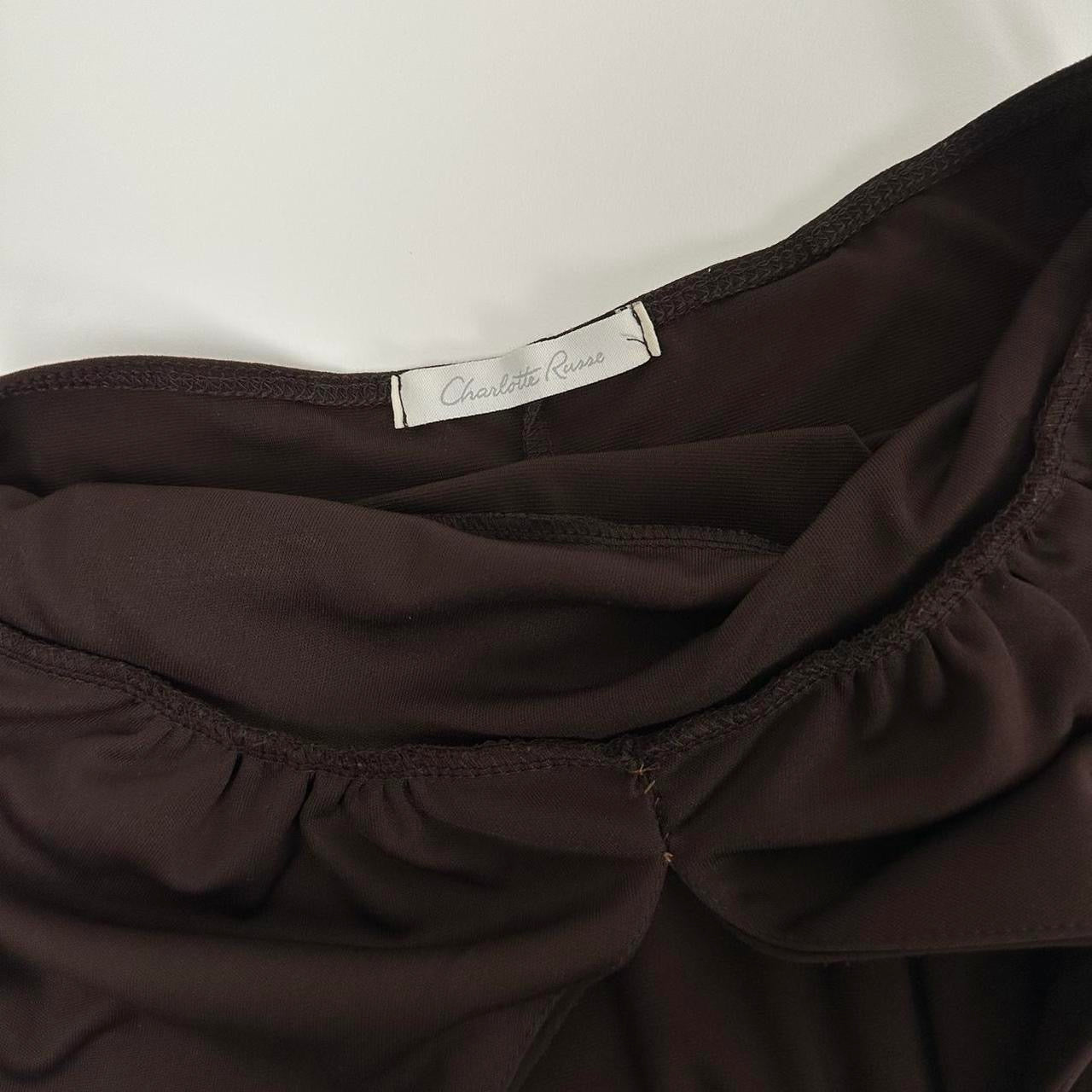 Y2K Espresso Mini Halter Dress (S)