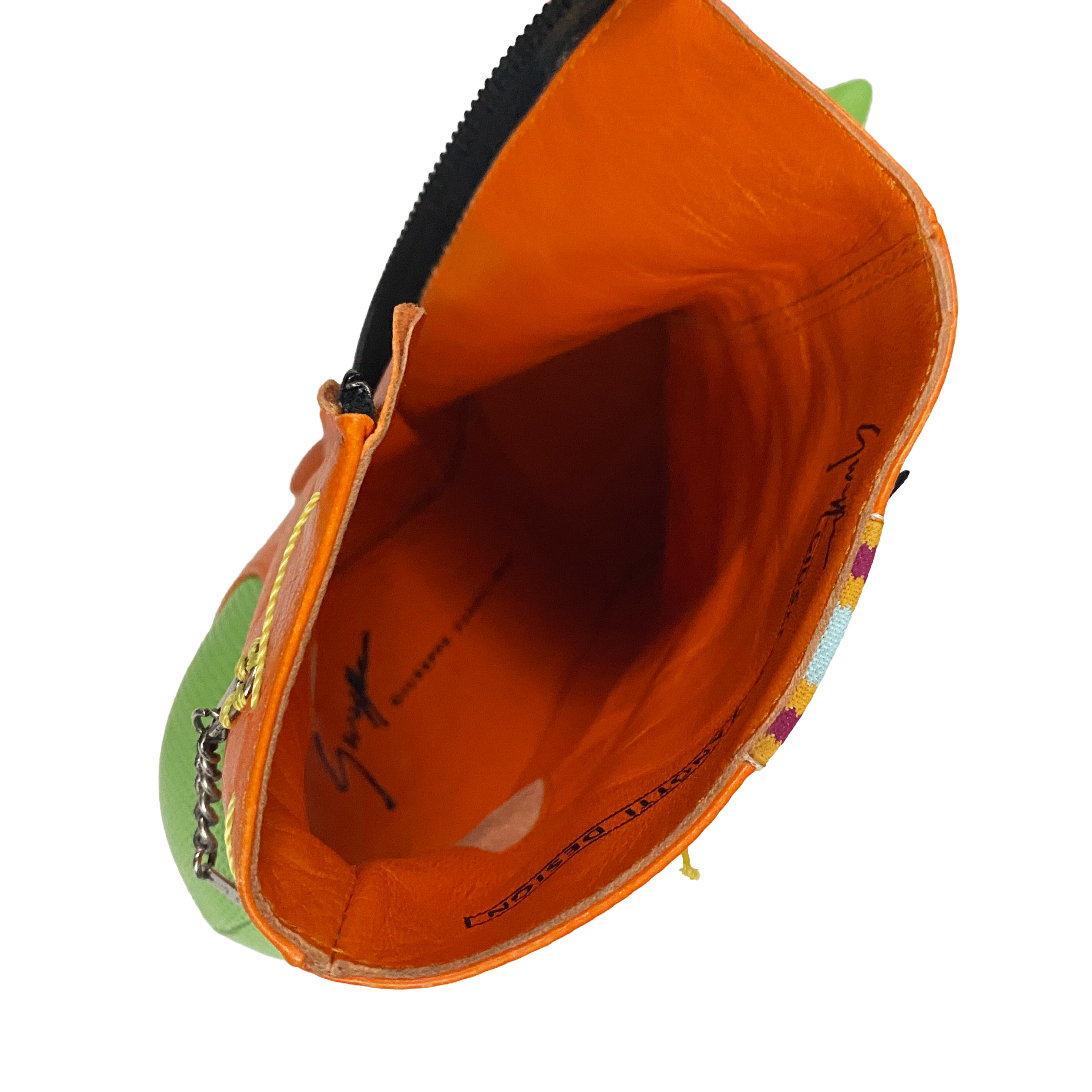Giuseppe Zanotti Orange + Lime Leather Boots (7.5)