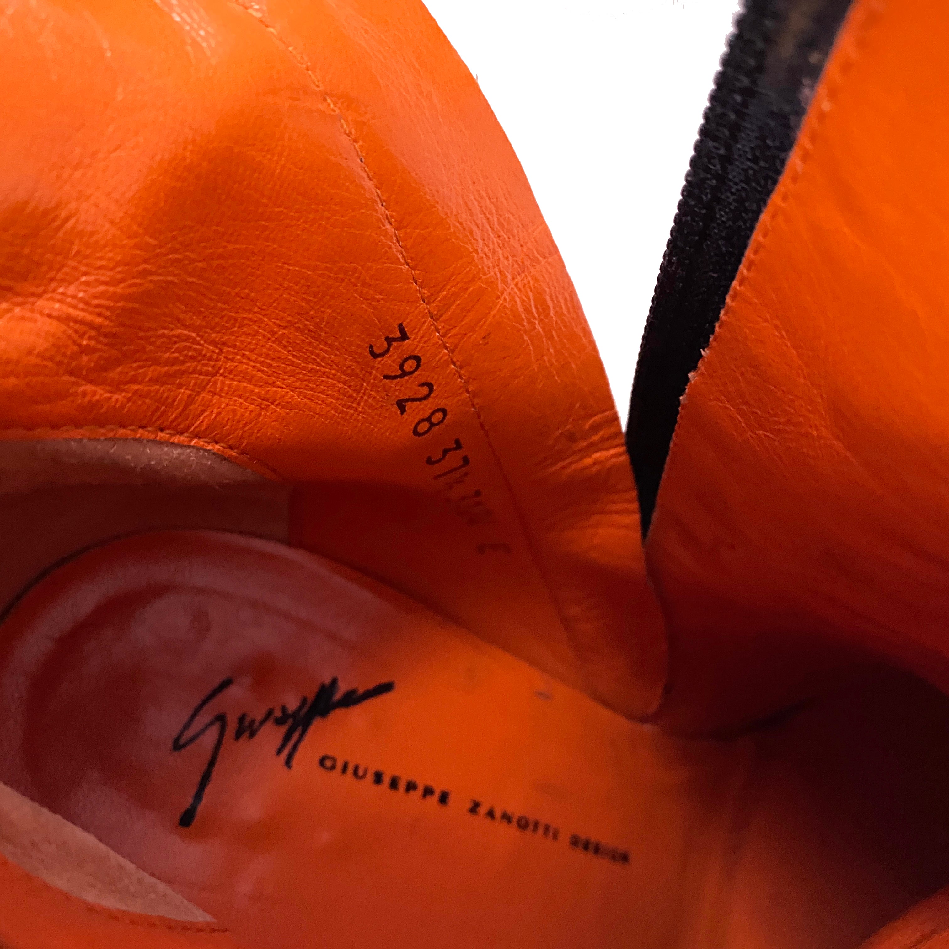 Giuseppe Zanotti Orange + Lime Leather Boots (7.5)