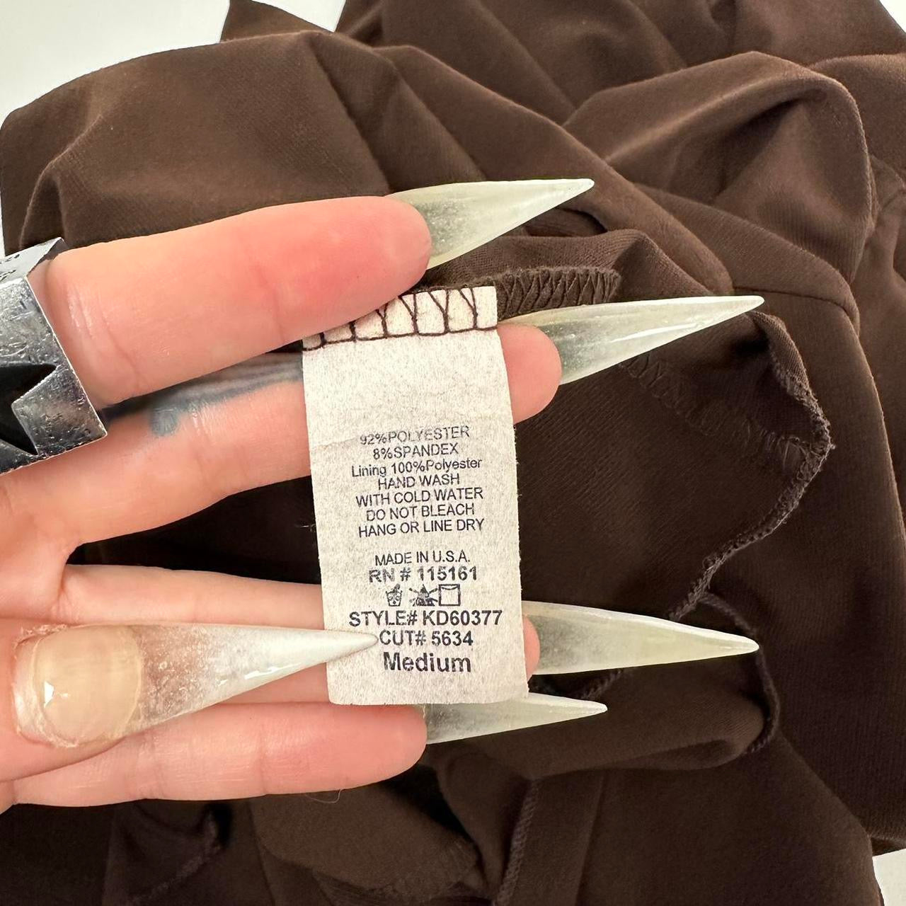 Y2K Espresso Mini Halter Dress (S)