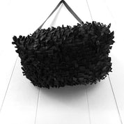 Black Leather Fringe Bag