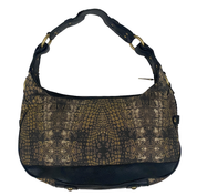 Just Cavalli Crocodile Leather Hobo Bag