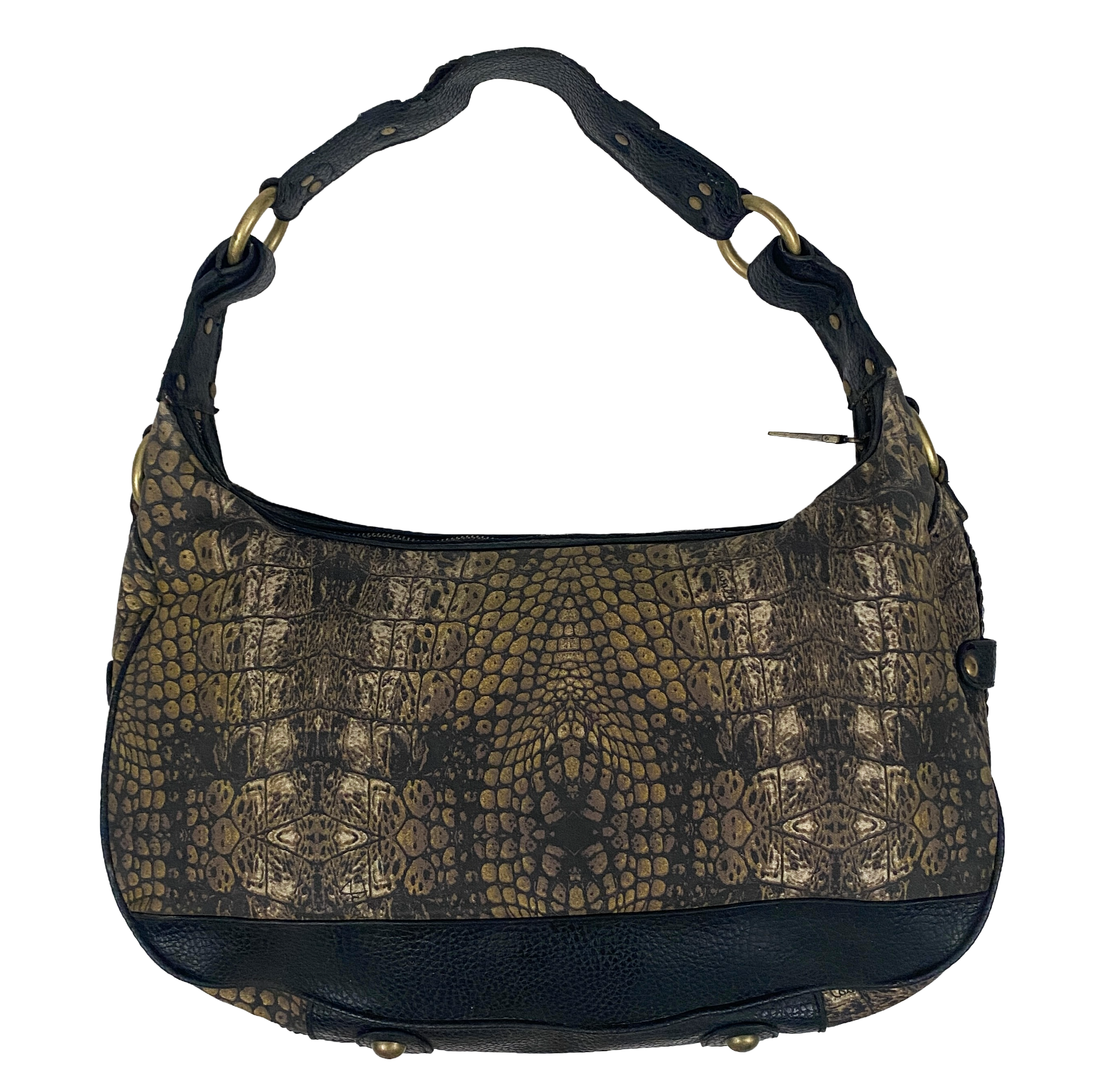 Just Cavalli Crocodile Leather Hobo Bag