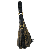 Just Cavalli Crocodile Leather Hobo Bag