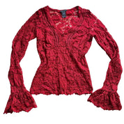 Moda International Lace Bell Sleeve Top (XS/S)