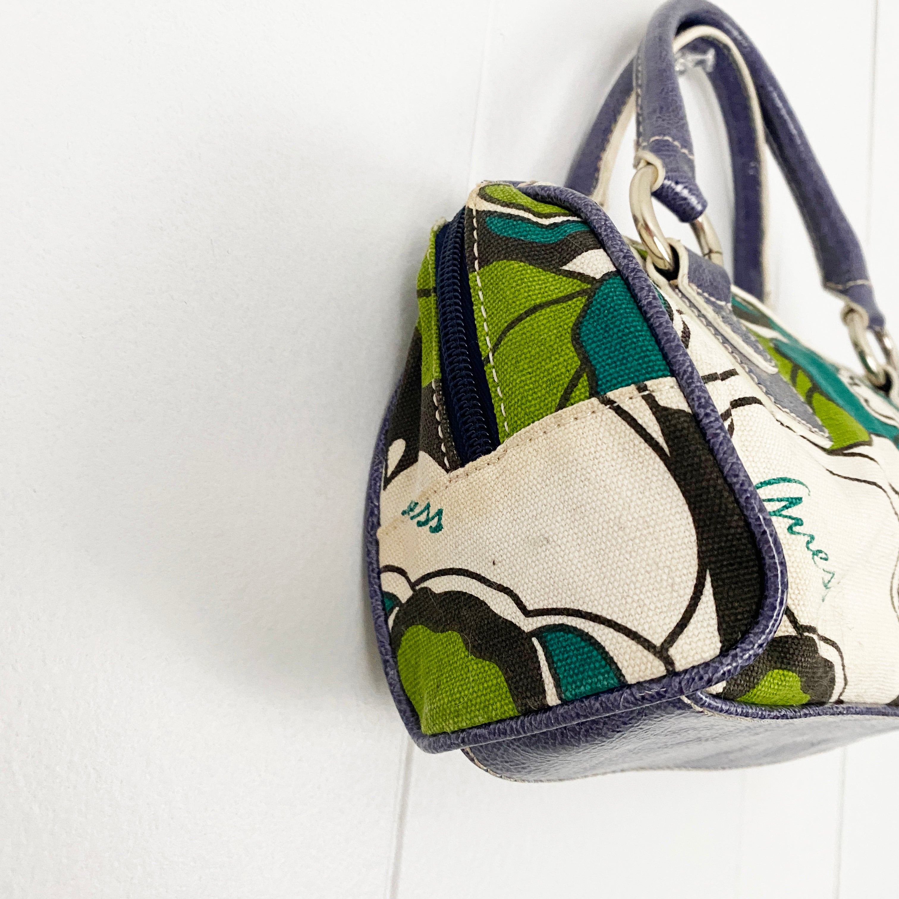 Blue & Green Floral Guess Handbag