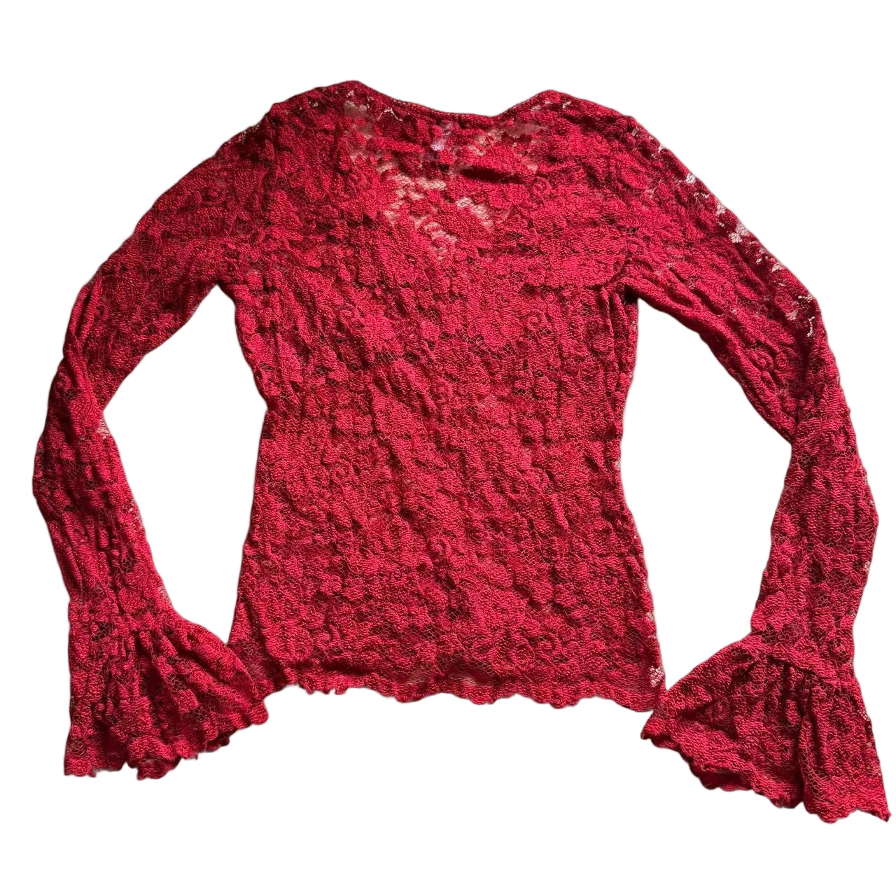 Moda International Lace Bell Sleeve Top (XS/S)
