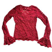 Moda International Lace Bell Sleeve Top (XS/S)