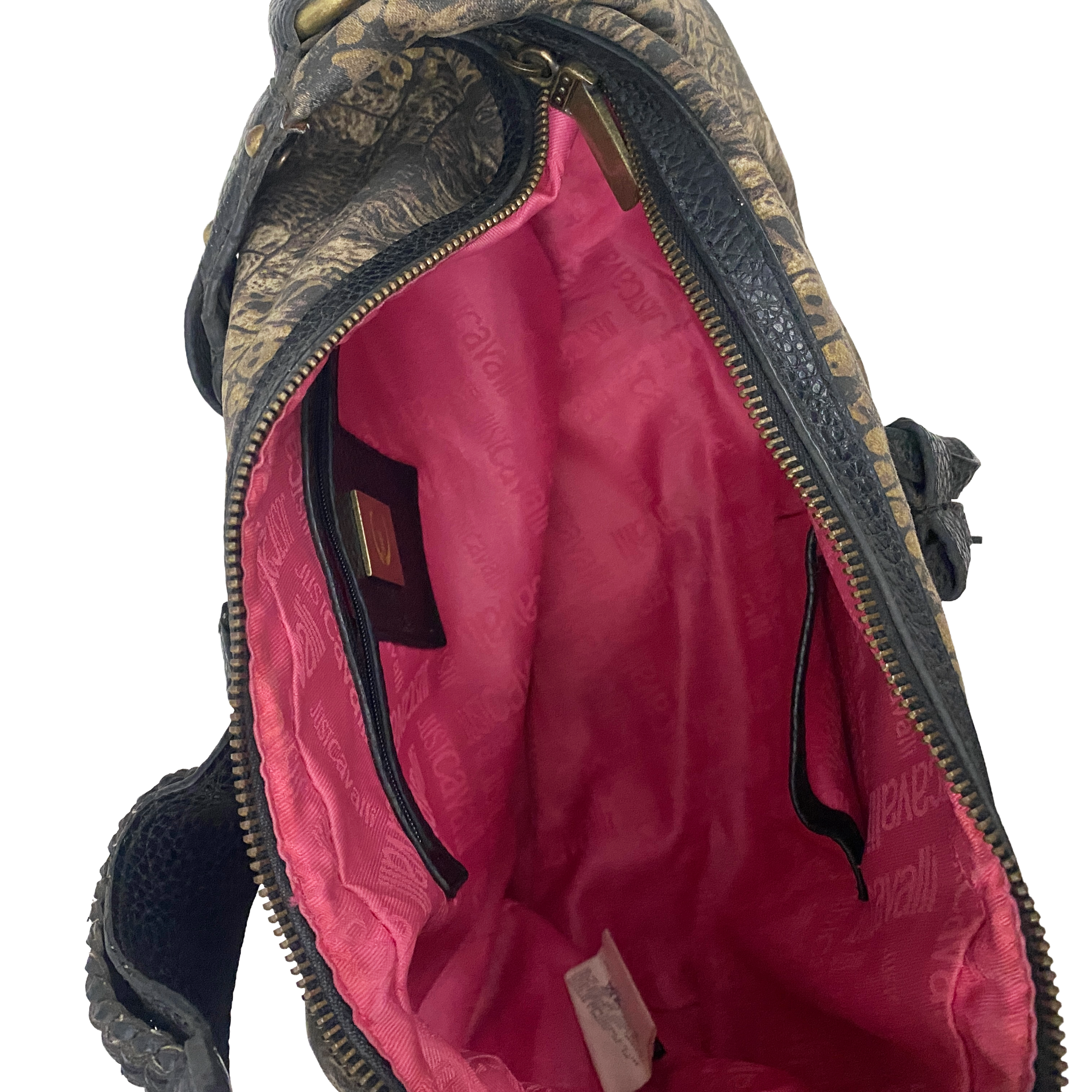 Just Cavalli Crocodile Leather Hobo Bag
