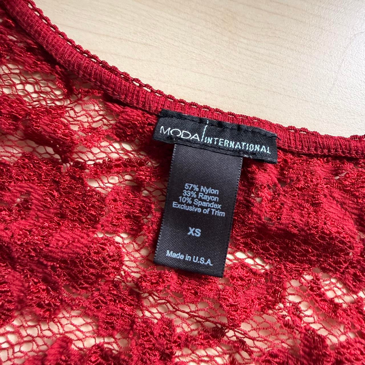 Moda International Lace Bell Sleeve Top (XS/S)
