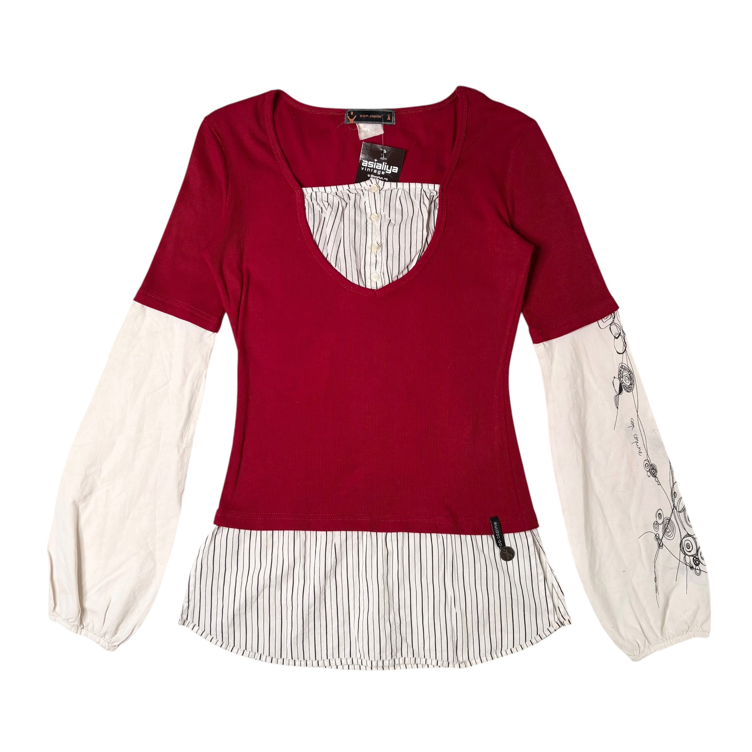 Cop Copine Layered Office Siren Top (S)