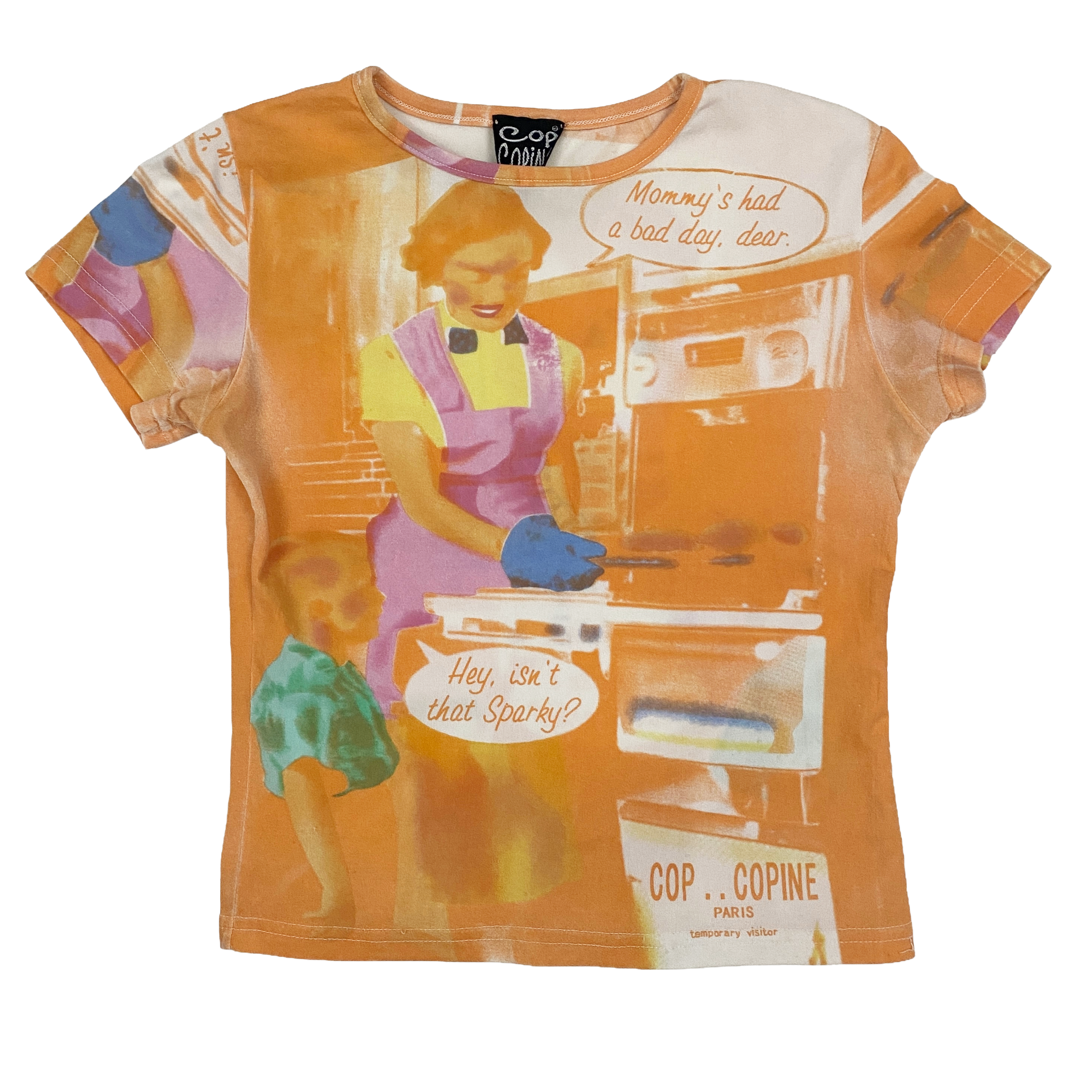 Cop Copine Vintage Kitchen Housewife Orange Graphic Tee (S) – Holy