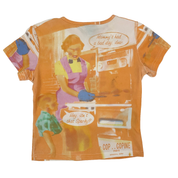 Cop Copine Vintage Kitchen Housewife Orange Graphic Tee (S)