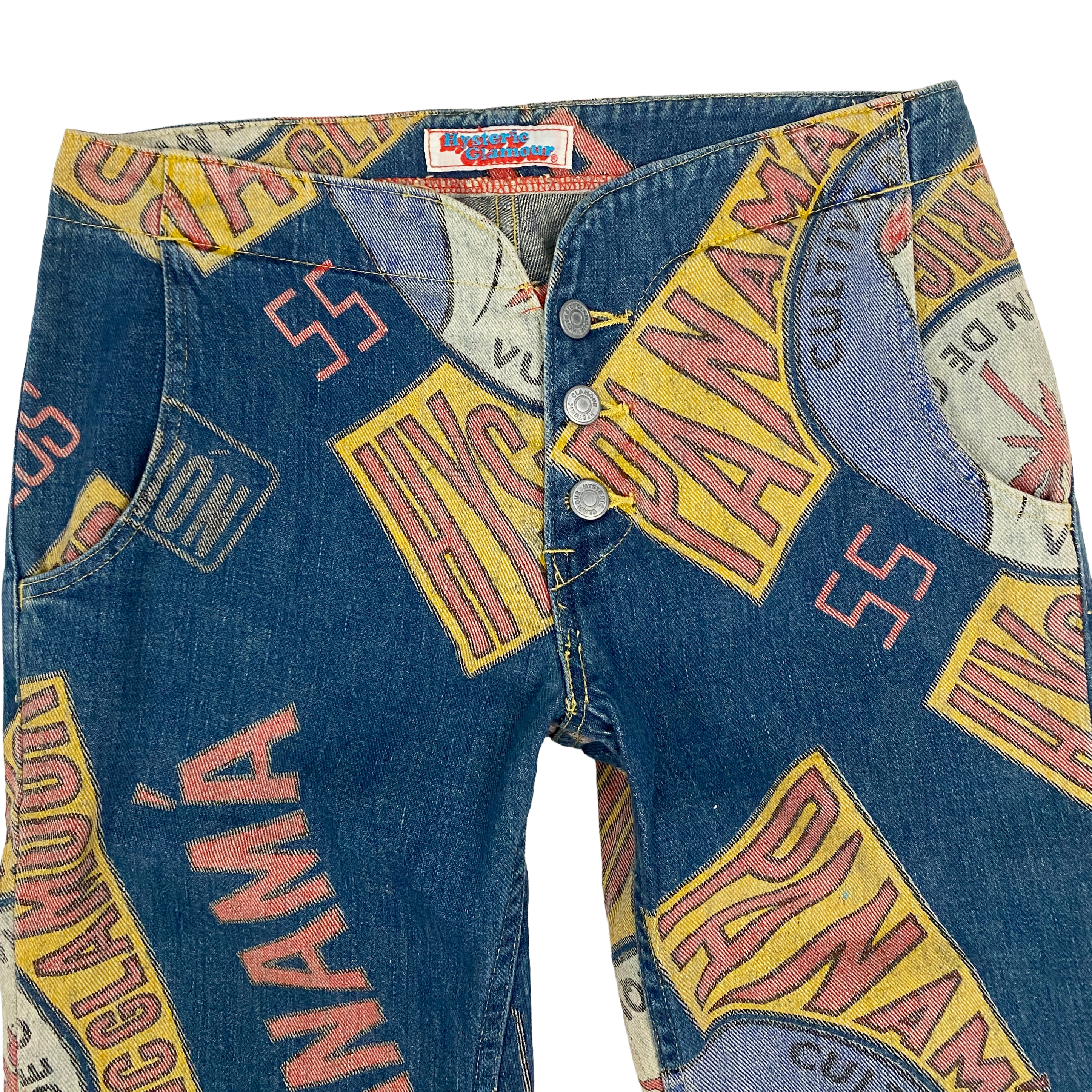Hysteric Glamour Panama Graphic Kick Flare Jeans (S)