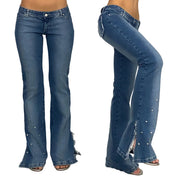 Virgin Only Split Flare Low Rise Jeans (S/M)