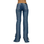 Virgin Only Split Flare Low Rise Jeans (S/M)