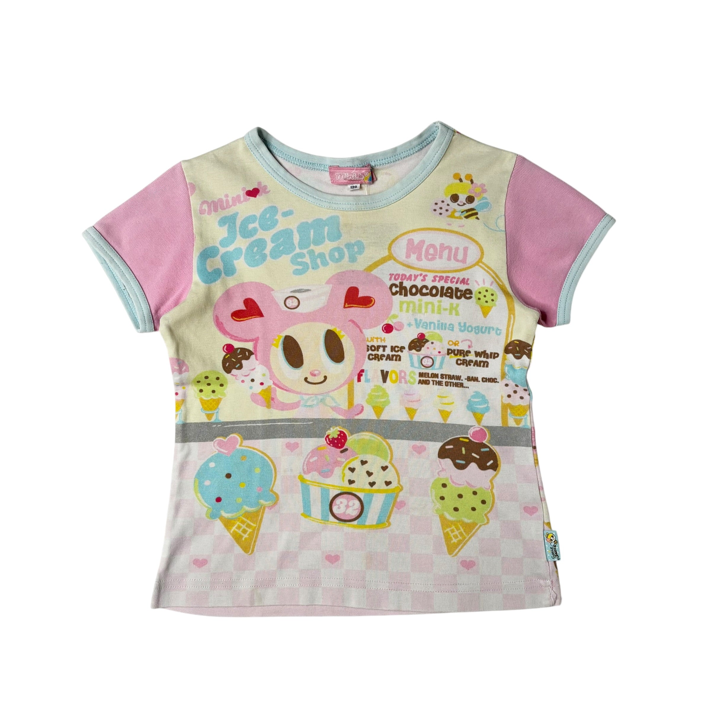 Mini K J-Fashion Ice Cream Shop AOP Baby Tee (XS)